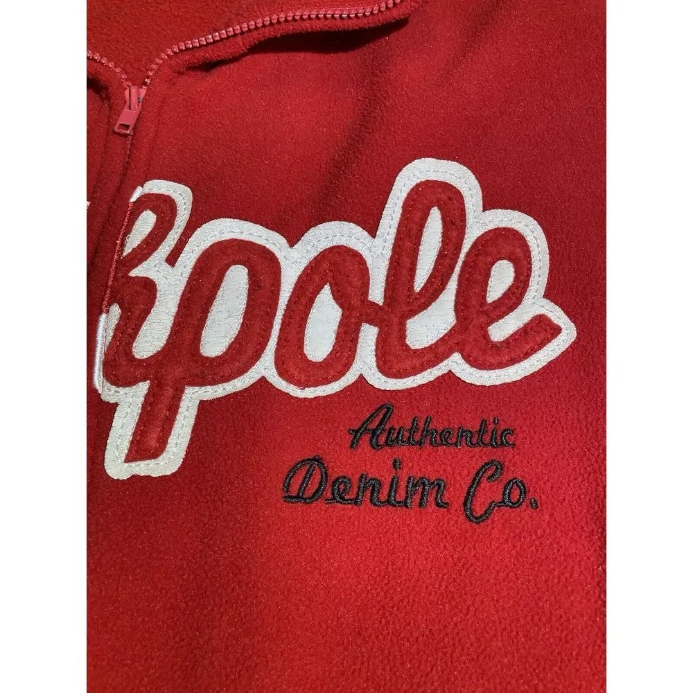 Vintage Southpole Zip Up Fleece‎ Coat Y2K Sweater Mens Size L Jacket Streetwear